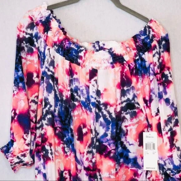 Raisins Cover Ups Tie Dye Torquay Smock Romper - Picture 2 of 7